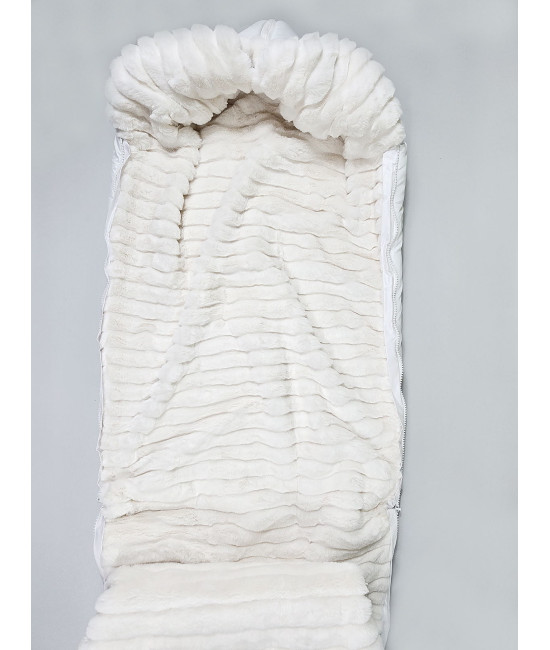 Конверт для новорожденного Пуф белый-молочный