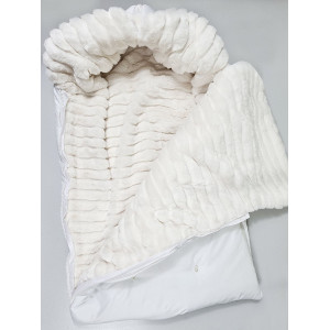 Конверт для новорожденного Пуф белый-молочный