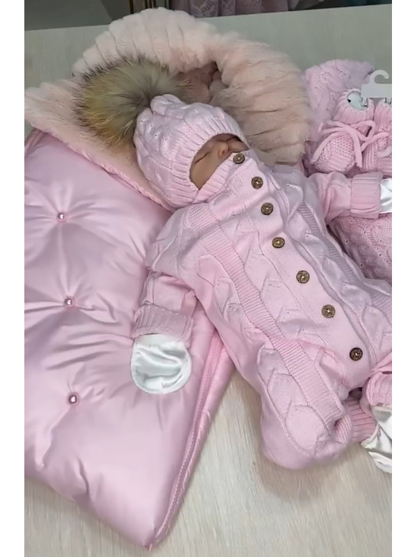 Комплект Пуф-Марфин розовый