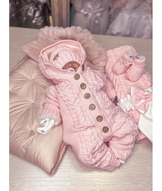 Комплект на выписку Пуф-Рози розовый