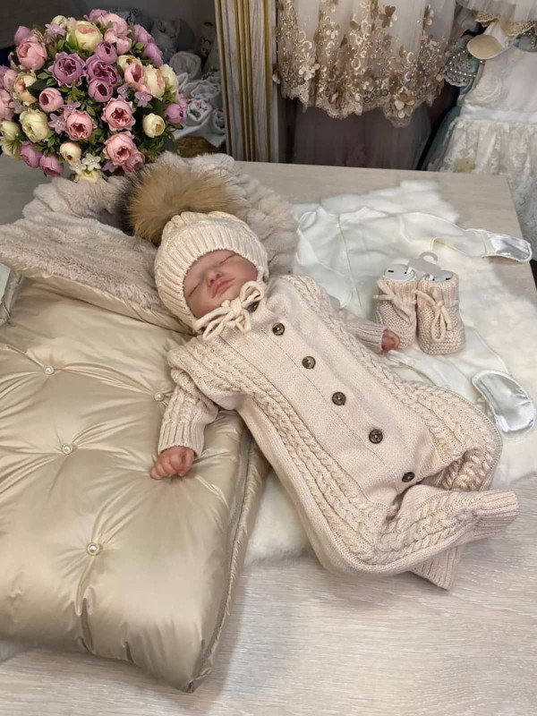 Комплект Пуф-Косички крем-брюле