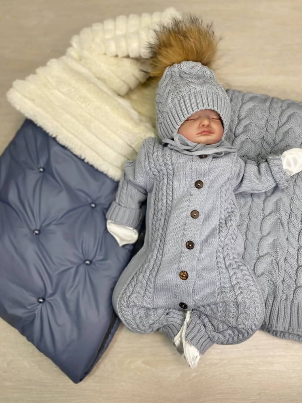 Комплект Пуф-Косички парламент-серый