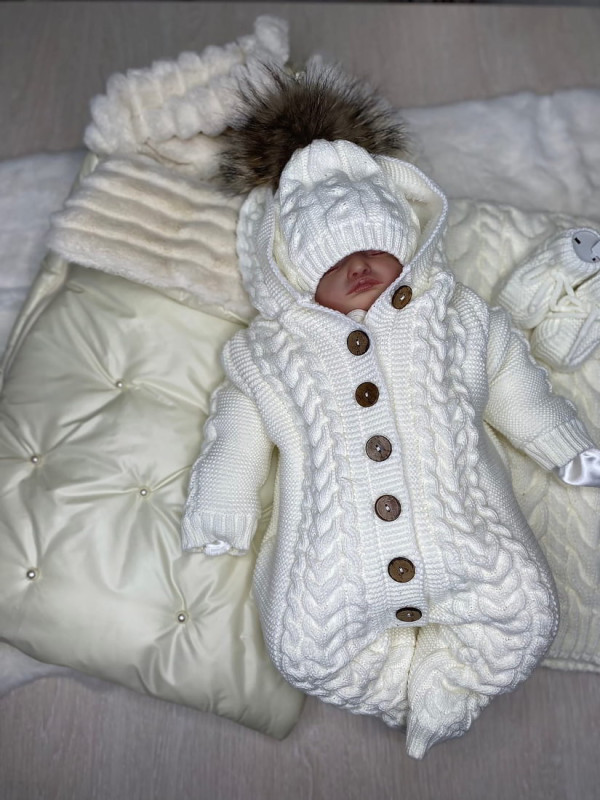 Комплект Пуф-Рози молочный