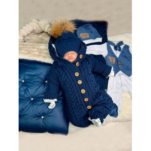 Комплект на выписку Пуф-Рози синий