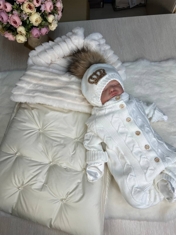 Комплект Пуф-Марфин молочный