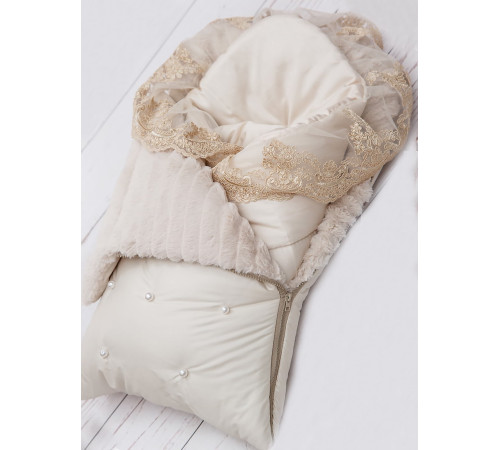 Комплект на выписку Пуф-Мишка крем брюле-молочный