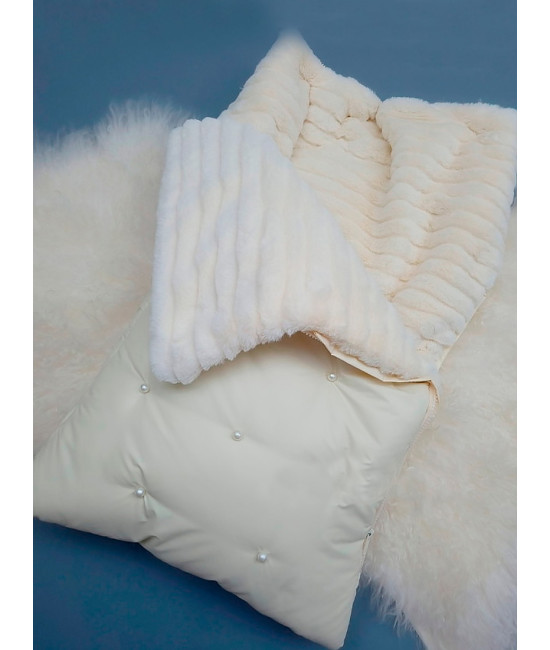 Конверт для новорожденного Пуф молочный