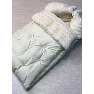 Конверт для новорожденного Пуф молочный