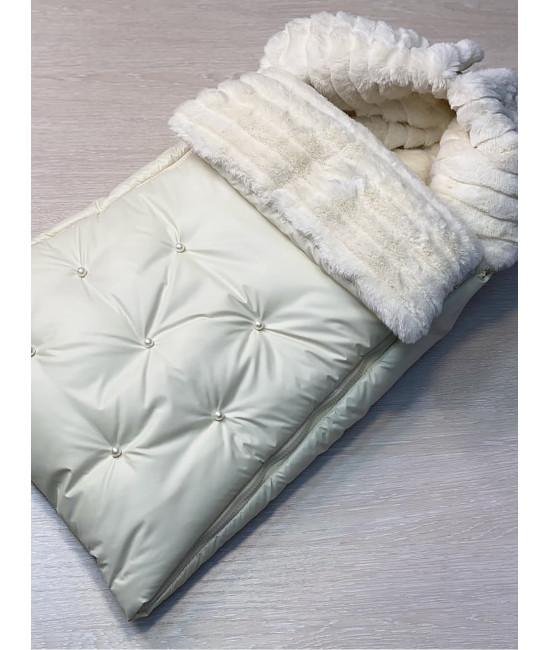 Конверт для новорожденного Пуф молочный