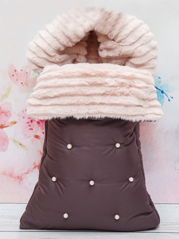 Конверт Пуф коричневый-пудра