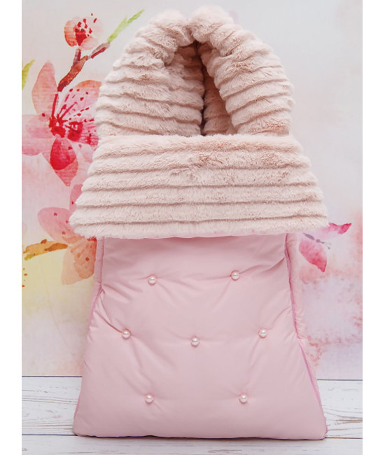 Конверт для новорожденного Пуф розовый