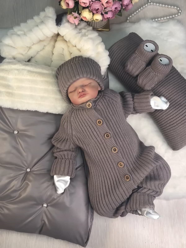 Демисезонный комплект Пуф-Лилу какао-молочный