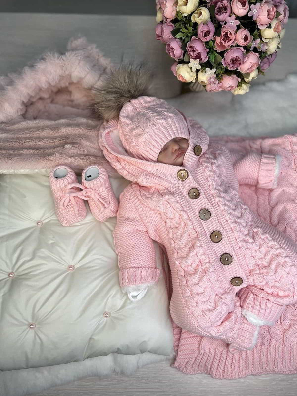 Комплект Пуф-Рози латте-розовый