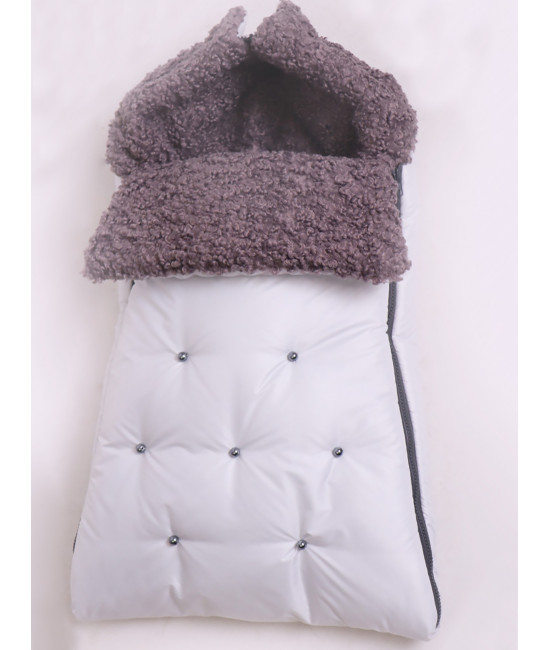 Конверт для новорожденного Пуф-Бараш белый