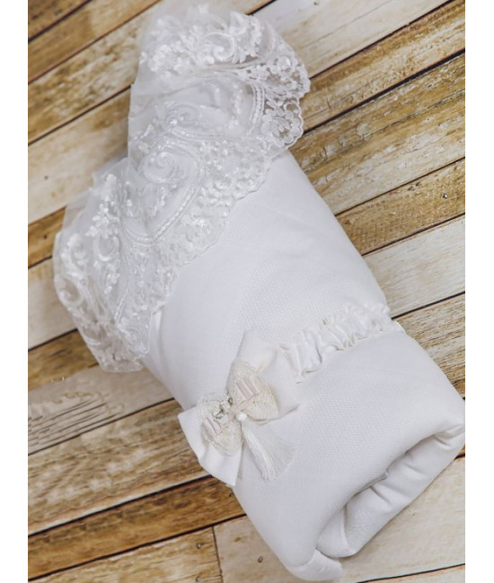 Конверт на выписку Рогожка молочный