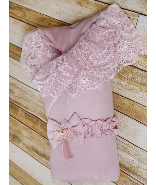 Конверт на выписку Рогожка пудра