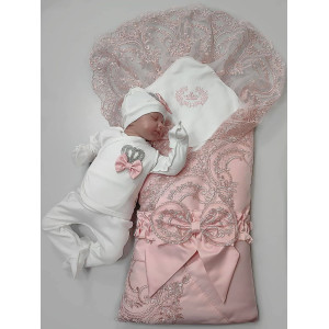 Комплект на выписку Роскошь-Бантики пудра