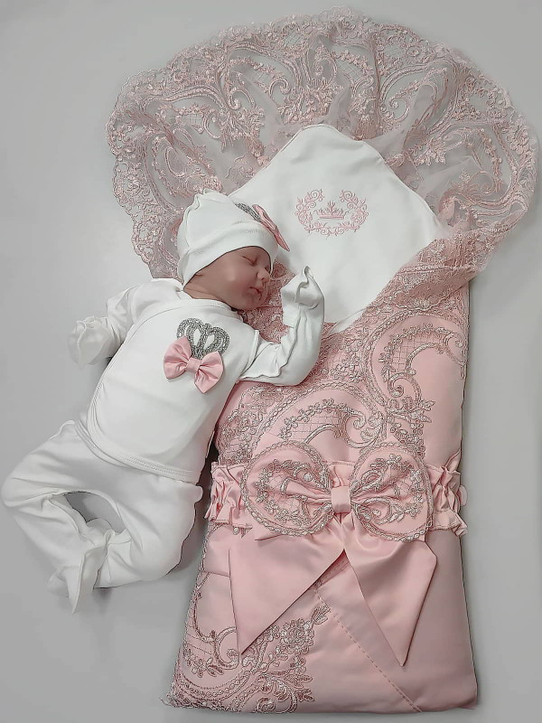 Комплект Роскошь-Бантики пудра