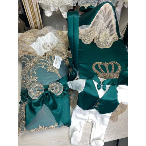 Комплект на выписку Роскошь-Джентльмен изумруд