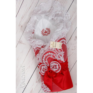 Конверт на выписку Роскошь красный