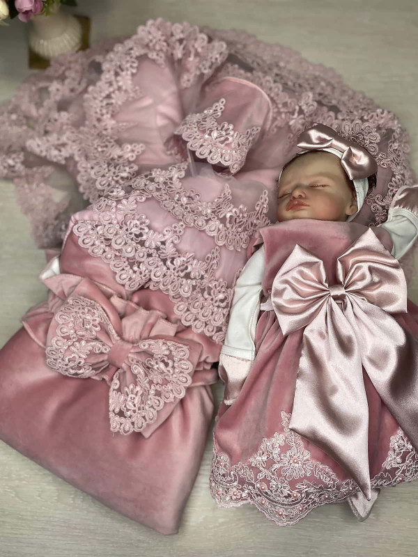 Комплект Самия-Лея бархат пудра