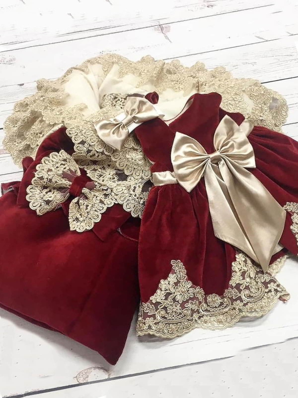 Комплект Самия-Лея бархат бордо