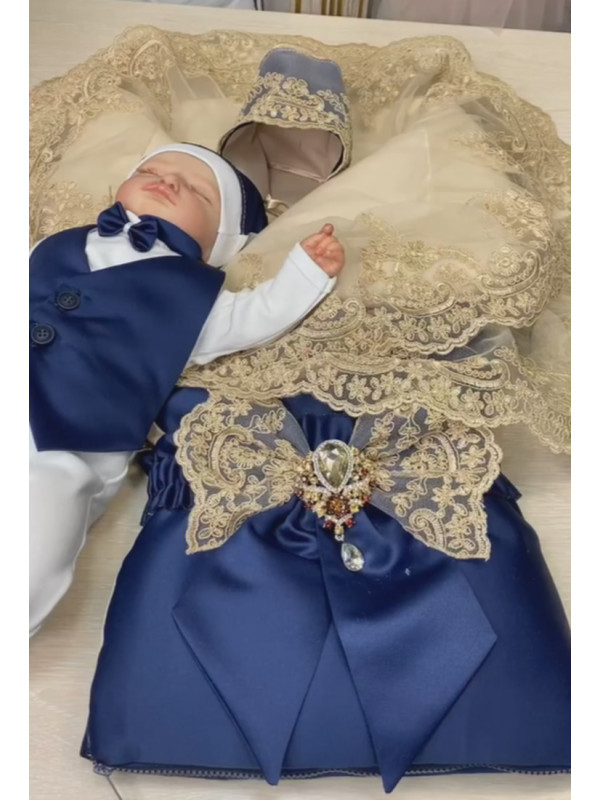 Комплект Самия-Джентльмен синий-какао