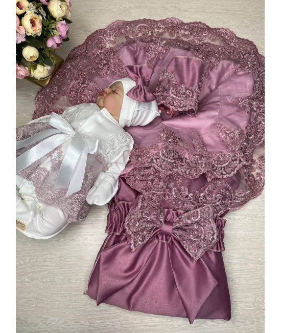 Комплект на выписку Самия-Кокетка сиреневый