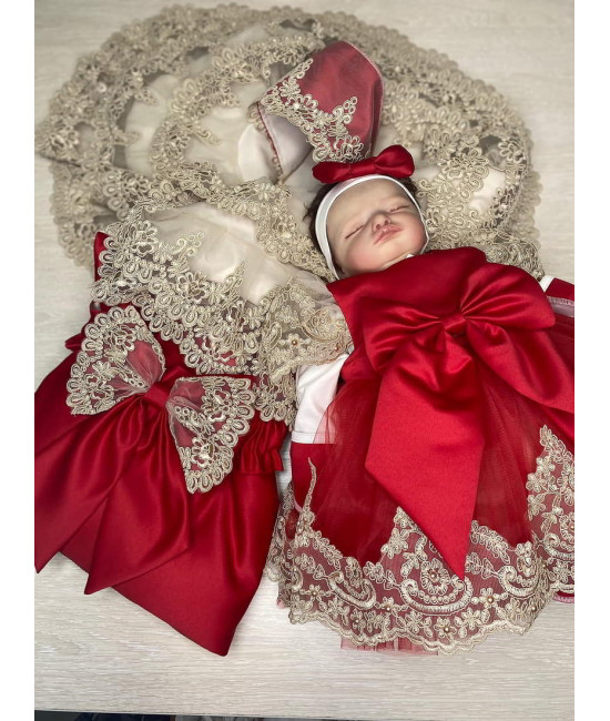 Комплект на выписку Самия-Маркиза красный