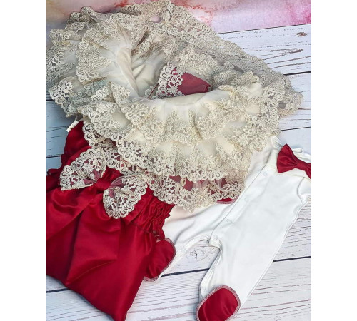 Комплект на выписку Самия-Маркиза красный