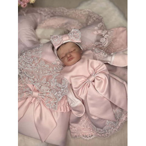 Комплект на выписку Самия-Милана розовый