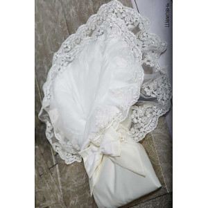 Конверт на выписку для новорожденного Самия молочный