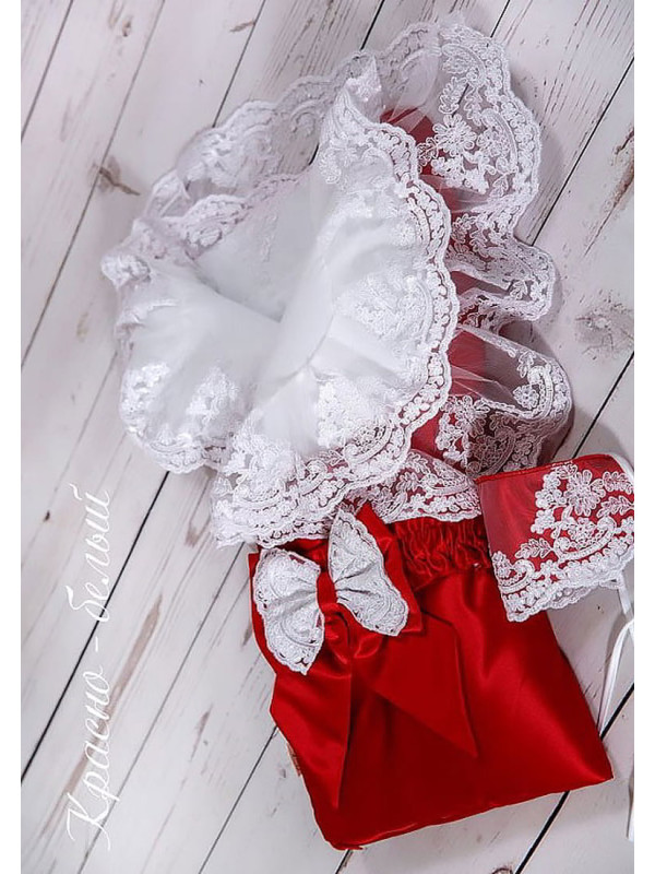 Конверт Самия красный-белый