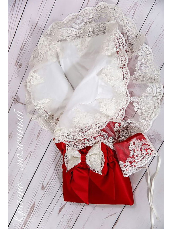 Конверт Самия красный-молочный