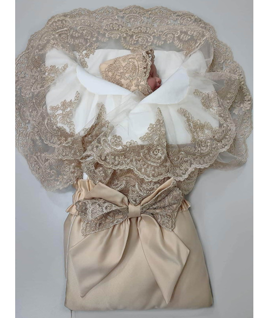 Конверт на выписку для новорожденного Самия ваниль