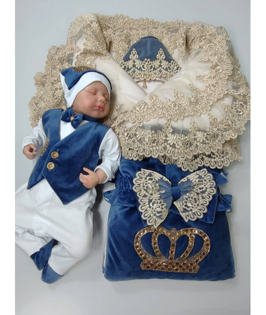 Комплект на выписку Самия-Джентльмен бархат парламент