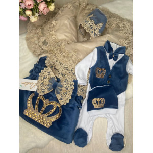 Комплект на выписку Самия-Джентльмен бархат парламент