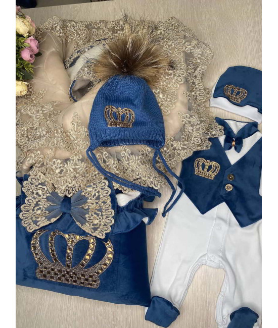 Комплект на выписку Самия-Джентльмен бархат парламент