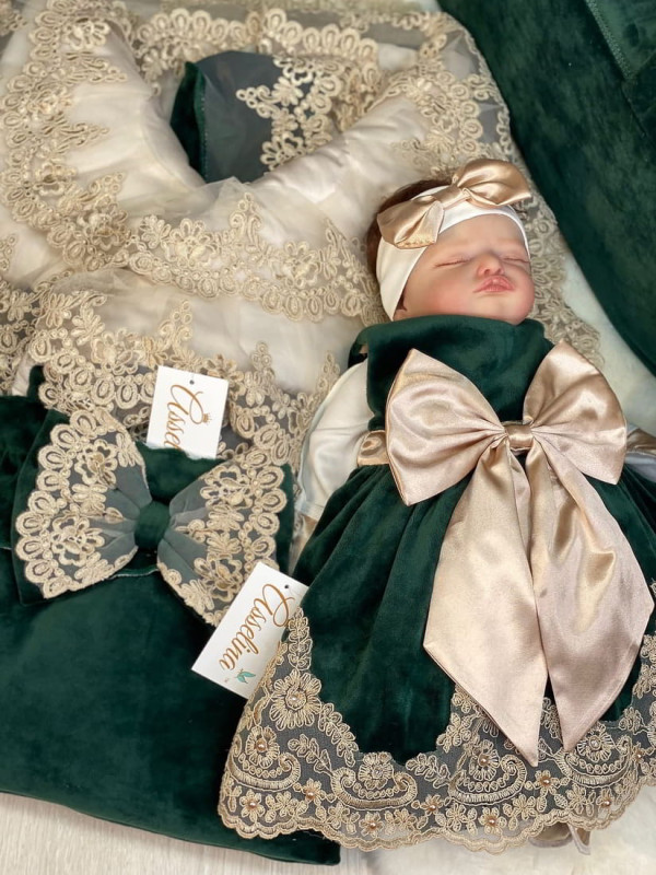 Комплект Самия-Лея бархат изумруд