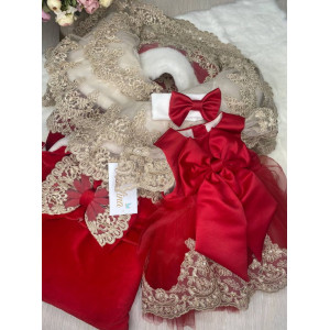 Комплект на выписку Самия-Маркиза красный