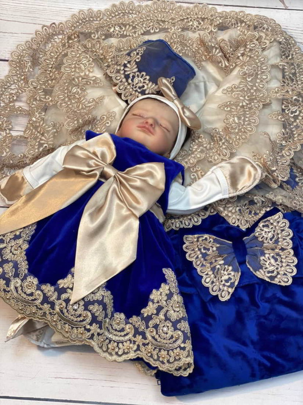 Комплект Самия-Лея бархат ярко-синий