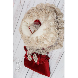 Конверт на выписку Самия бархат бордо