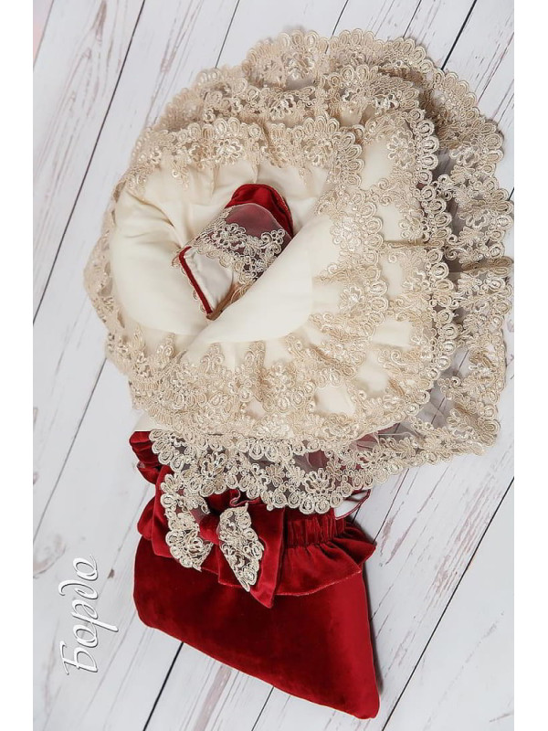 Конверт Самия бархат бордо