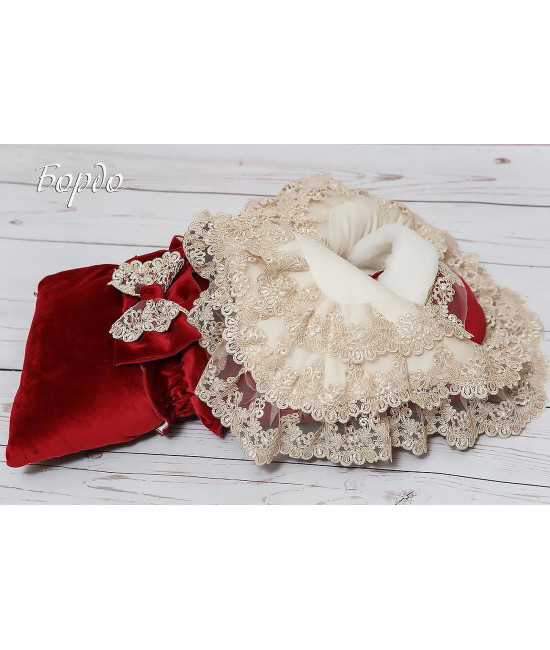 Конверт на выписку Самия бархат бордо