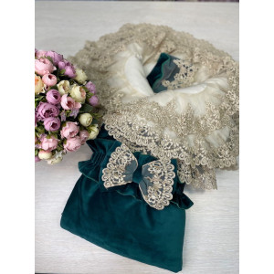 Комплект на выписку для новорожденного Самия-Лея бархат изумруд