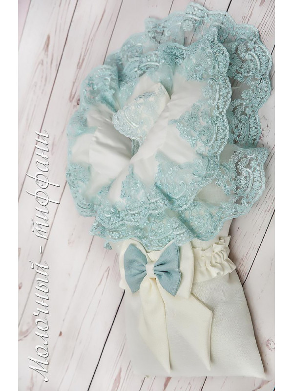 Конверт Самия люрекс молочный-тиффани