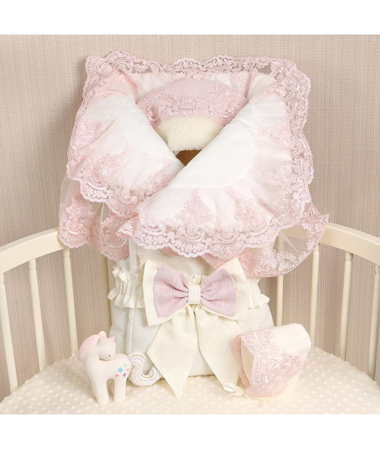 Конверт на выписку для новорожденного Самия Люрекс молочный-пудра