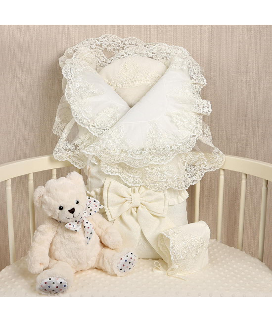 Конверт на выписку для новорожденного Самия Люрекс молочный 