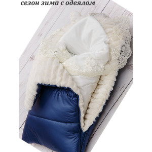 Комплект на выписку Пуф-Рози голубой