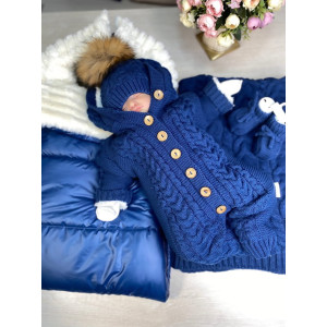 Комплект на выписку Пуф-Рози синий 2